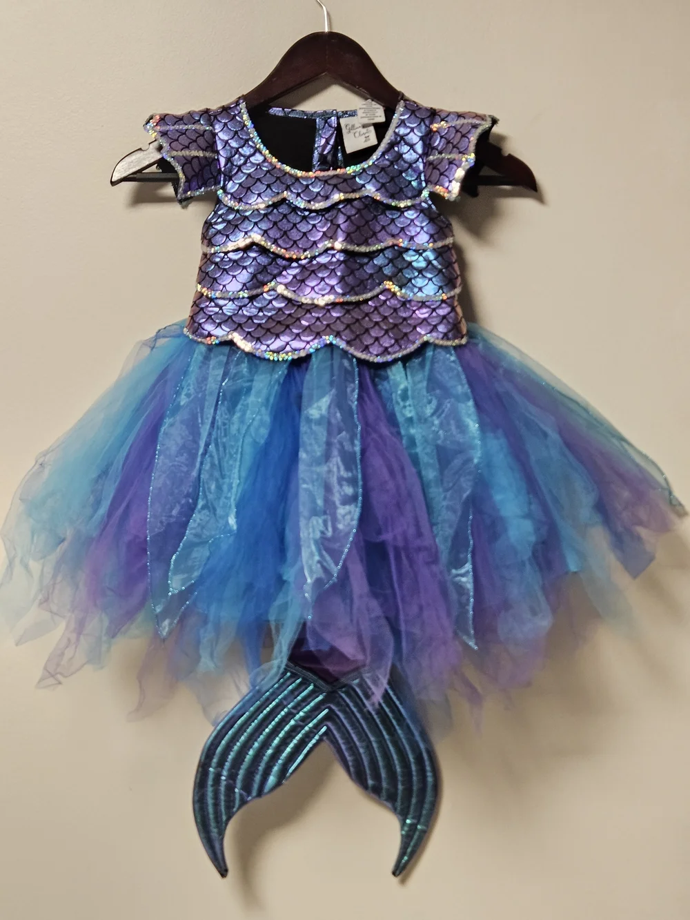 Mermaid Tutu Costume Dress - Purple & Blue Size 4